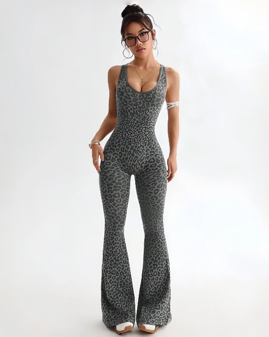 Jaguar Flared Workout Jumpsuit