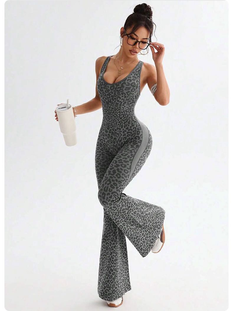 Jaguar Flared Workout Jumpsuit