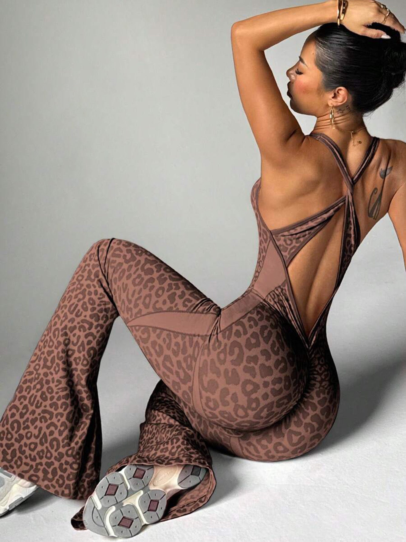 Jaguar Flared Workout Jumpsuit